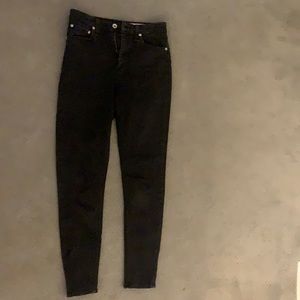 High rise Black skinny jeans